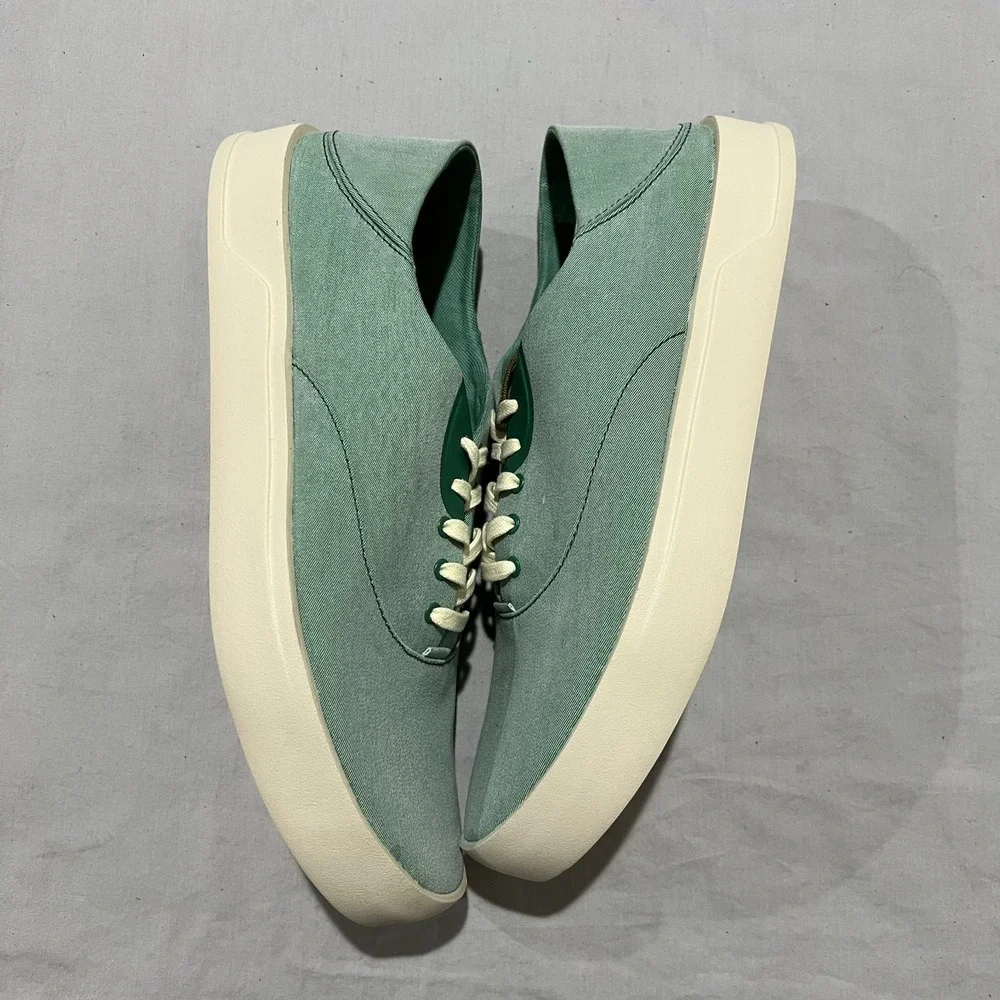 OluKai Tradewind Mens Green Canvas Lightweight Low Top Casual Sneakers Size 11M